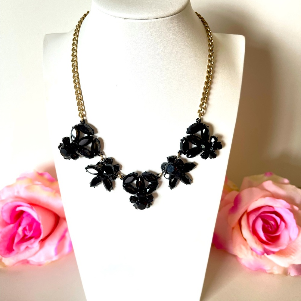J.crew black statement necklace
